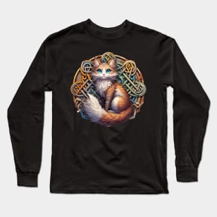 Funny Viking Warrior Cat Norse Mythology Anime Long Sleeve T-Shirt